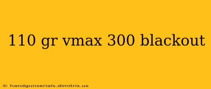 110 gr vmax 300 blackout