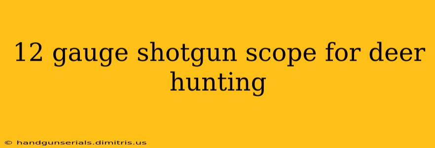 12 gauge shotgun scope for deer hunting