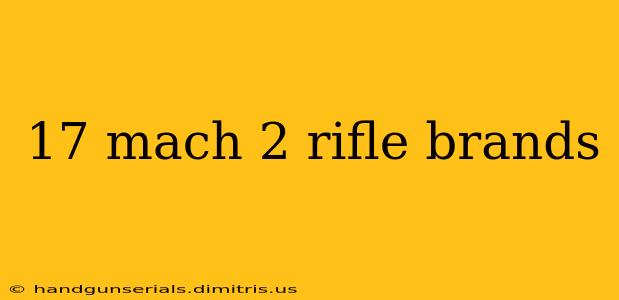 17 mach 2 rifle brands