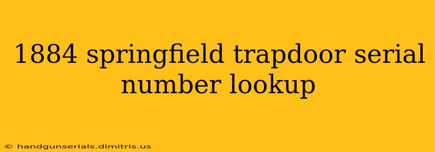 1884 springfield trapdoor serial number lookup