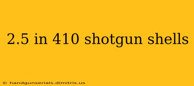 2.5 in 410 shotgun shells