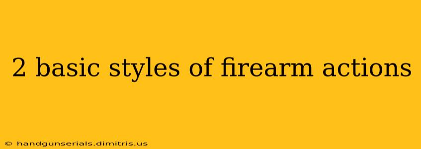 2 basic styles of firearm actions