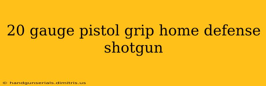 20 gauge pistol grip home defense shotgun