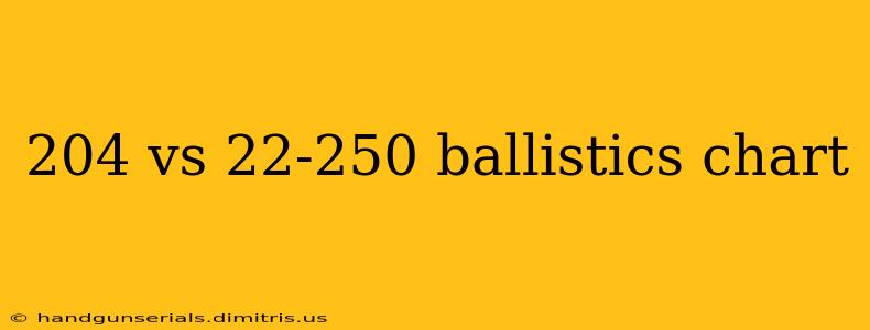 204 vs 22-250 ballistics chart