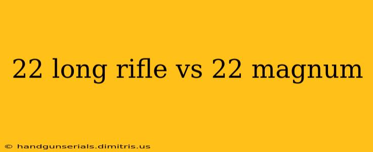 22 long rifle vs 22 magnum