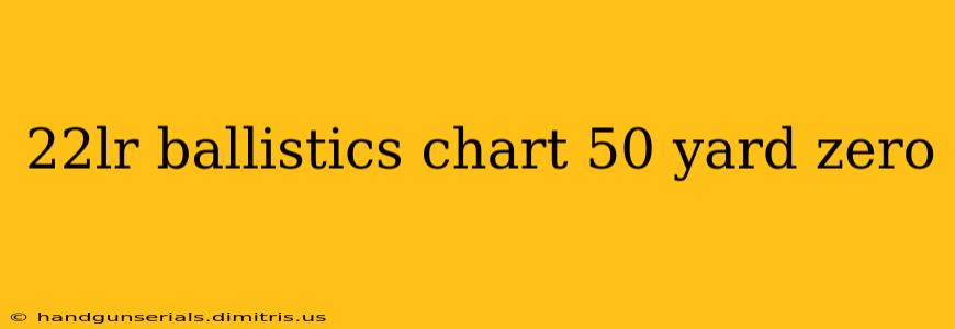 22lr ballistics chart 50 yard zero
