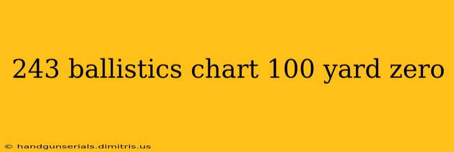 243 ballistics chart 100 yard zero