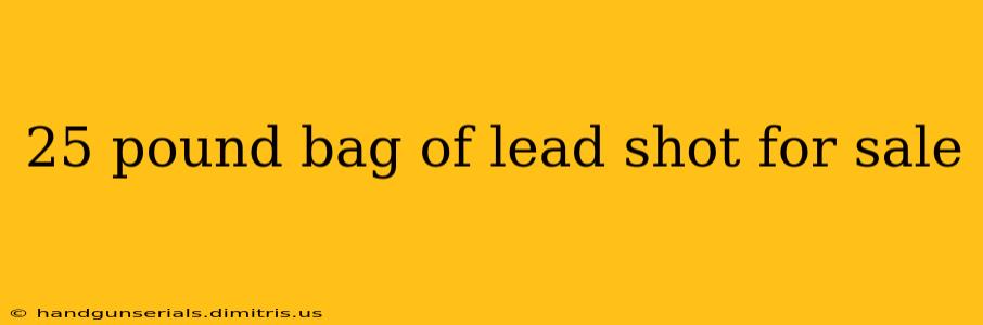 25 pound bag of lead shot for sale