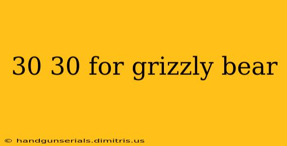 30 30 for grizzly bear