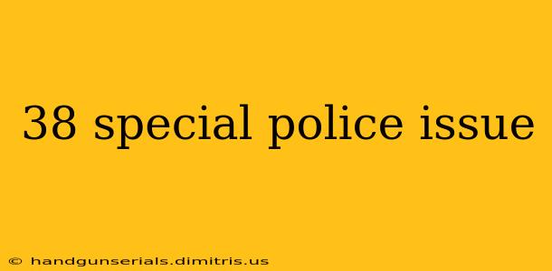 38 special police issue