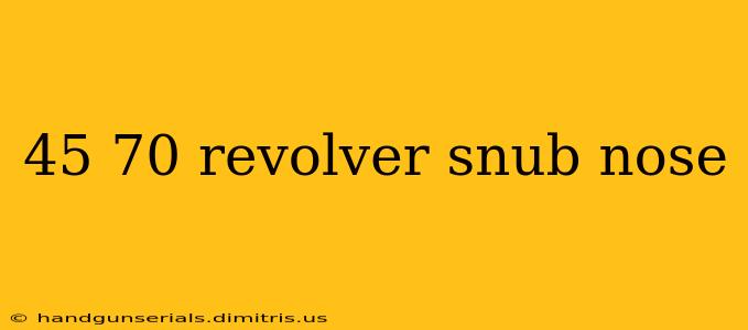 45 70 revolver snub nose