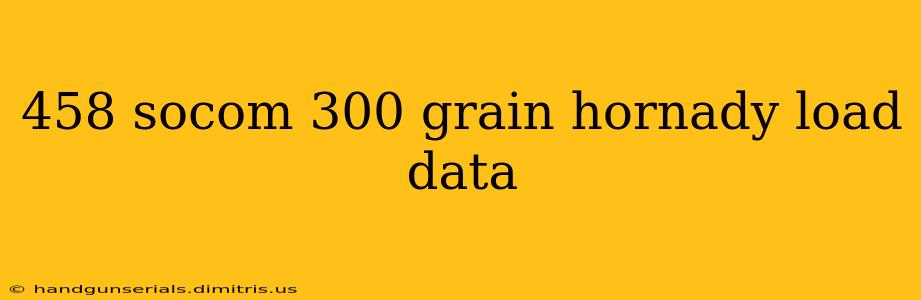 458 socom 300 grain hornady load data