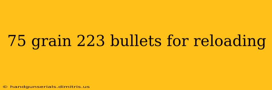 75 grain 223 bullets for reloading