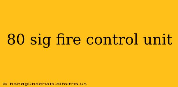 80 sig fire control unit