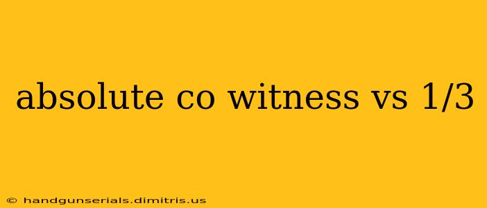 absolute co witness vs 1/3