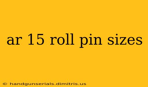 ar 15 roll pin sizes