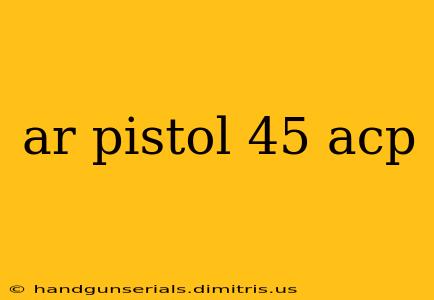 ar pistol 45 acp