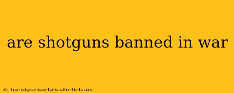 are shotguns banned in war