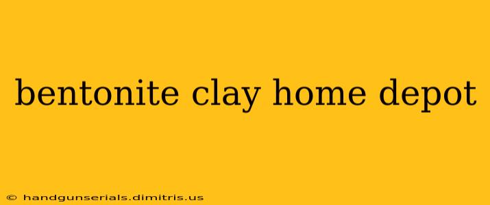 bentonite clay home depot