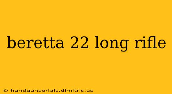 beretta 22 long rifle