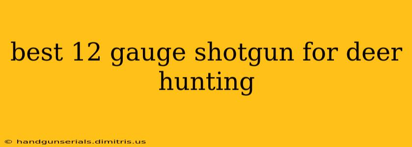 best 12 gauge shotgun for deer hunting