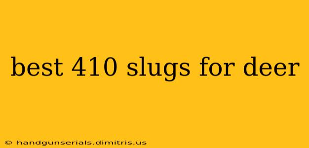 best 410 slugs for deer