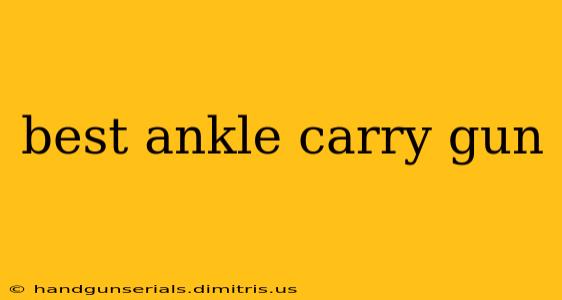 best ankle carry gun