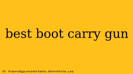 best boot carry gun