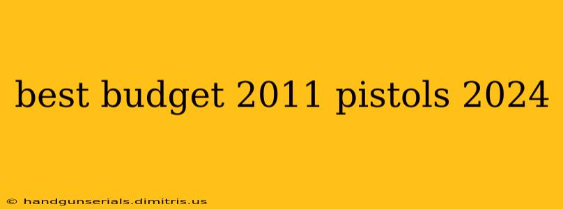 best budget 2011 pistols 2024