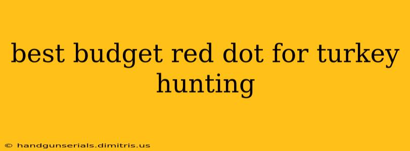 best budget red dot for turkey hunting