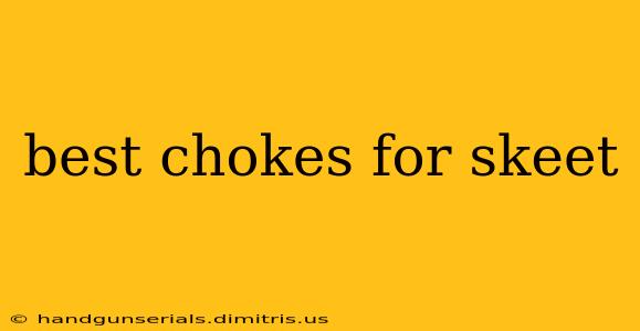 best chokes for skeet