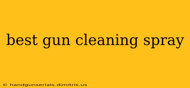 best gun cleaning spray