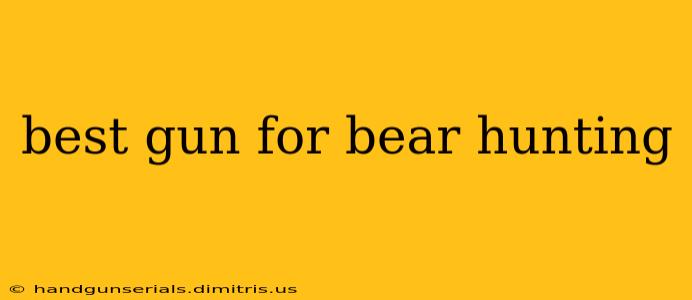 best gun for bear hunting