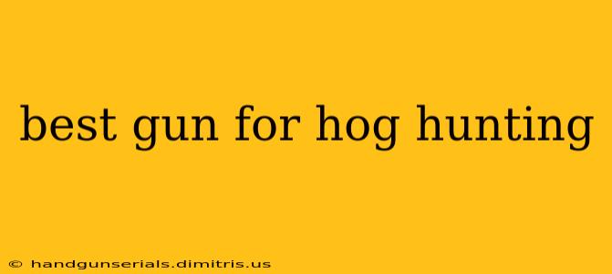 best gun for hog hunting