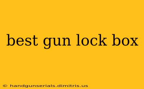 best gun lock box