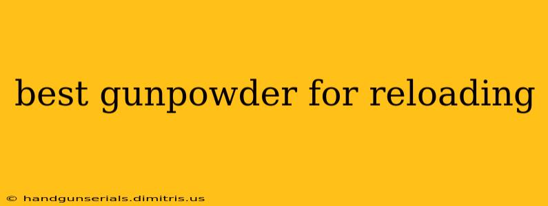 best gunpowder for reloading