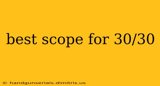 best scope for 30/30