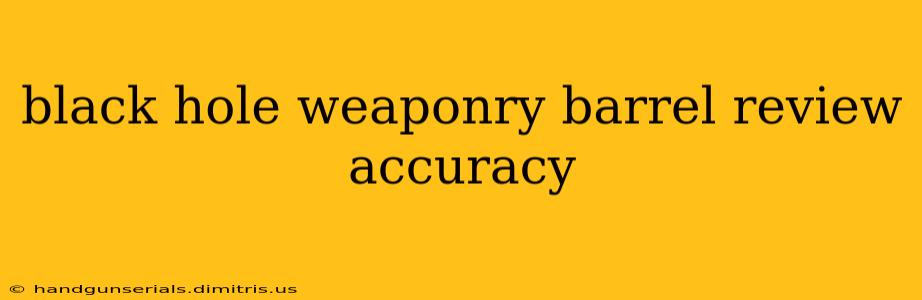 black hole weaponry barrel review accuracy