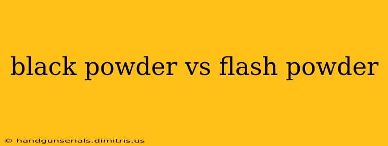 black powder vs flash powder