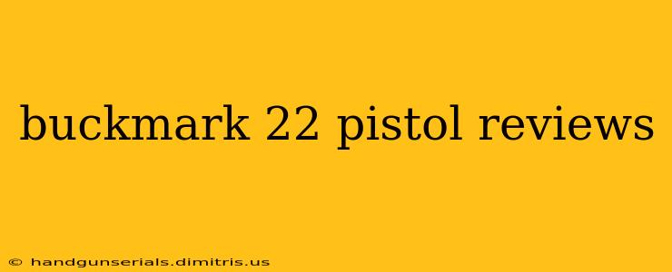 buckmark 22 pistol reviews