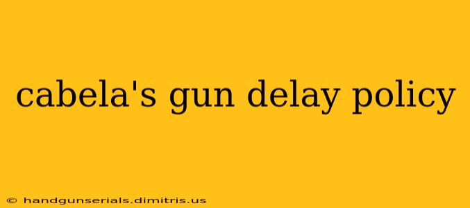 cabela's gun delay policy