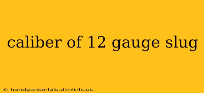 caliber of 12 gauge slug