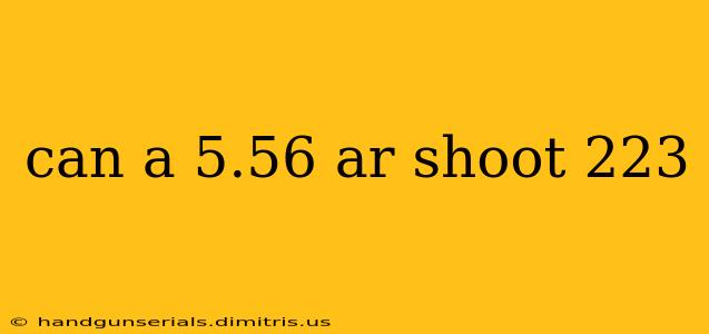 can a 5.56 ar shoot 223