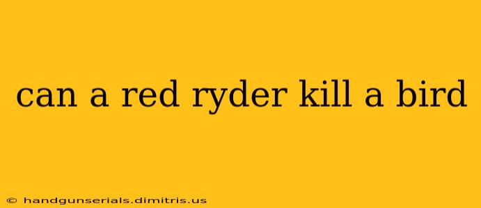 can a red ryder kill a bird