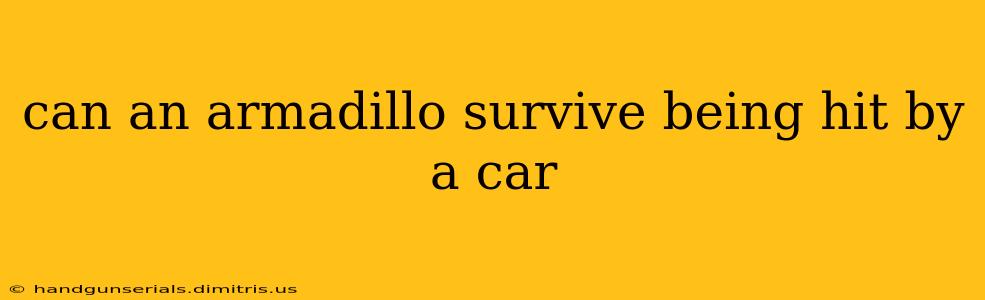 can an armadillo survive being hit by a car