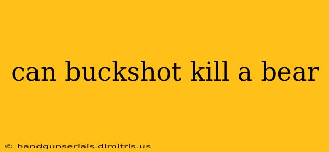 can buckshot kill a bear