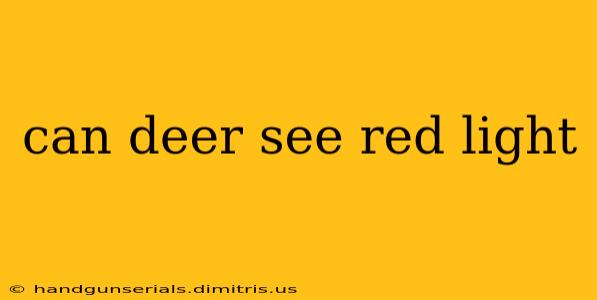 can deer see red light