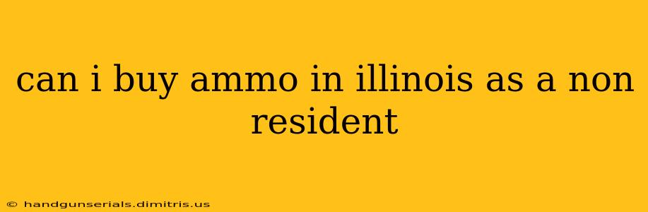 can i buy ammo in illinois as a non resident