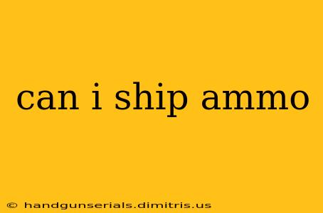 can i ship ammo