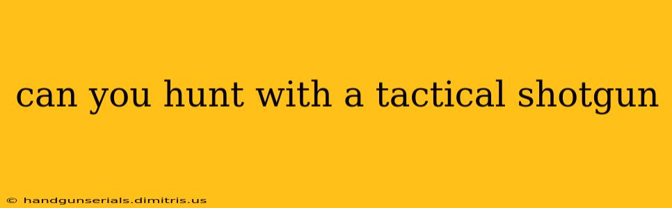 can you hunt with a tactical shotgun